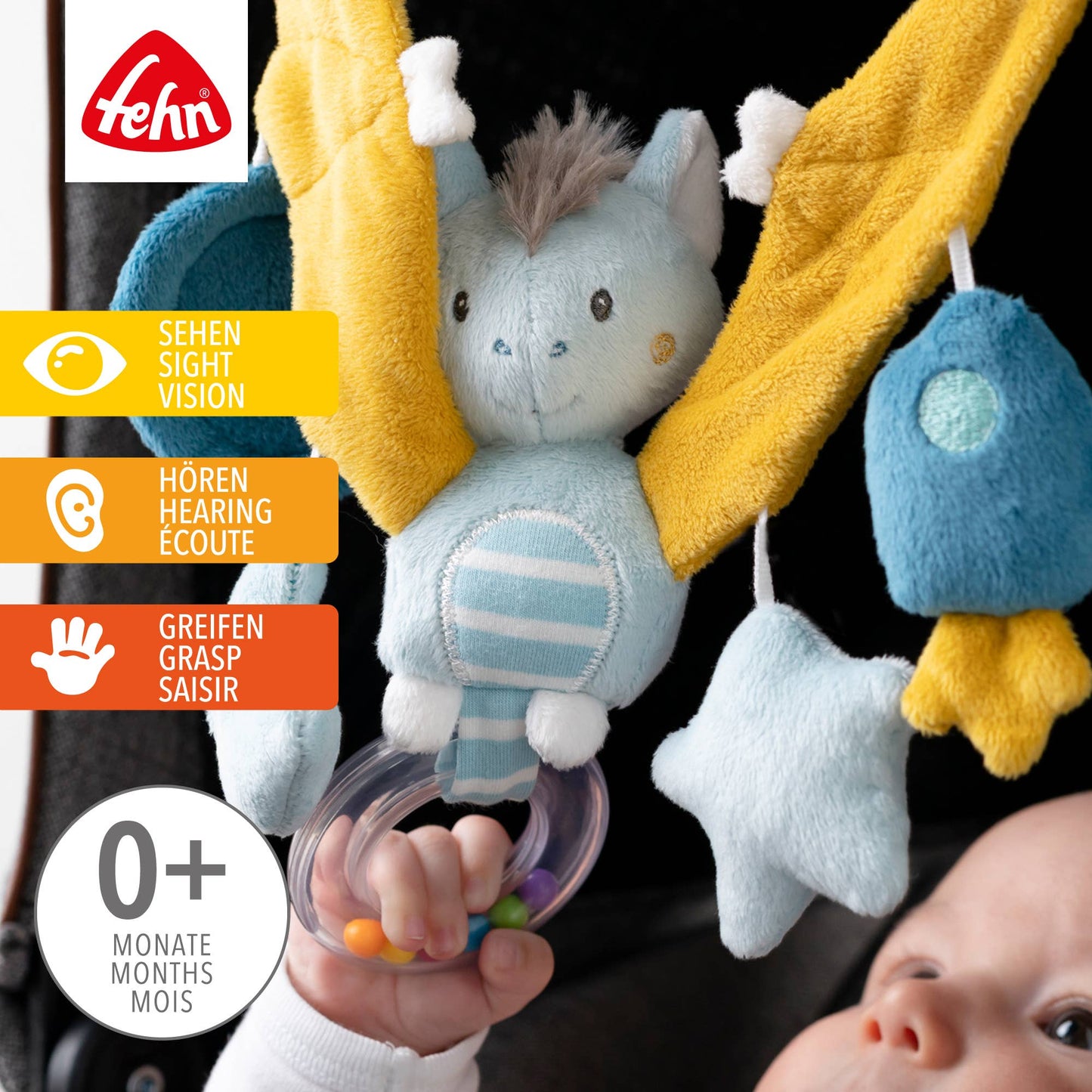 Kettingknuppel voor kinderwagens - mobiele ketting om op te hangen