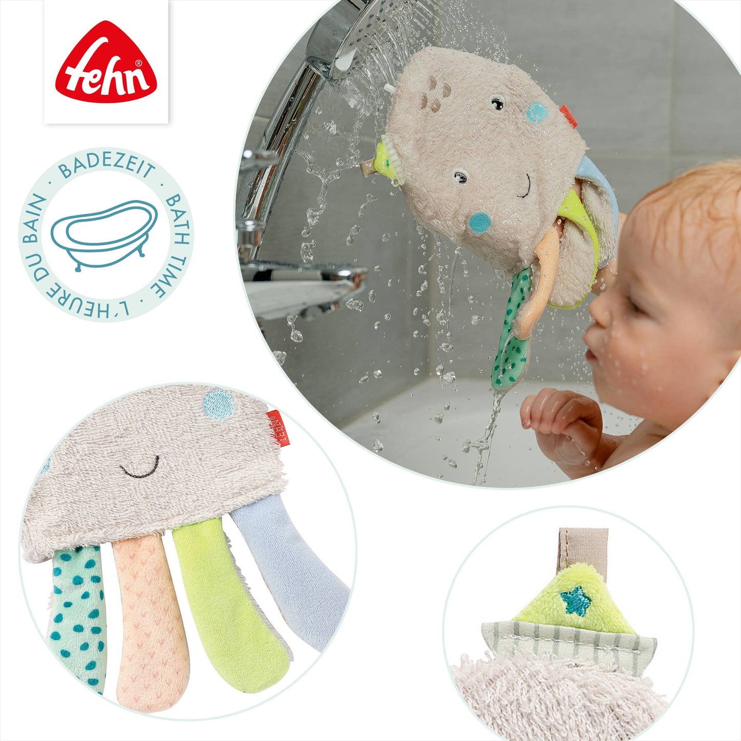 Octopus washandschoen - washandje met dierenmotief