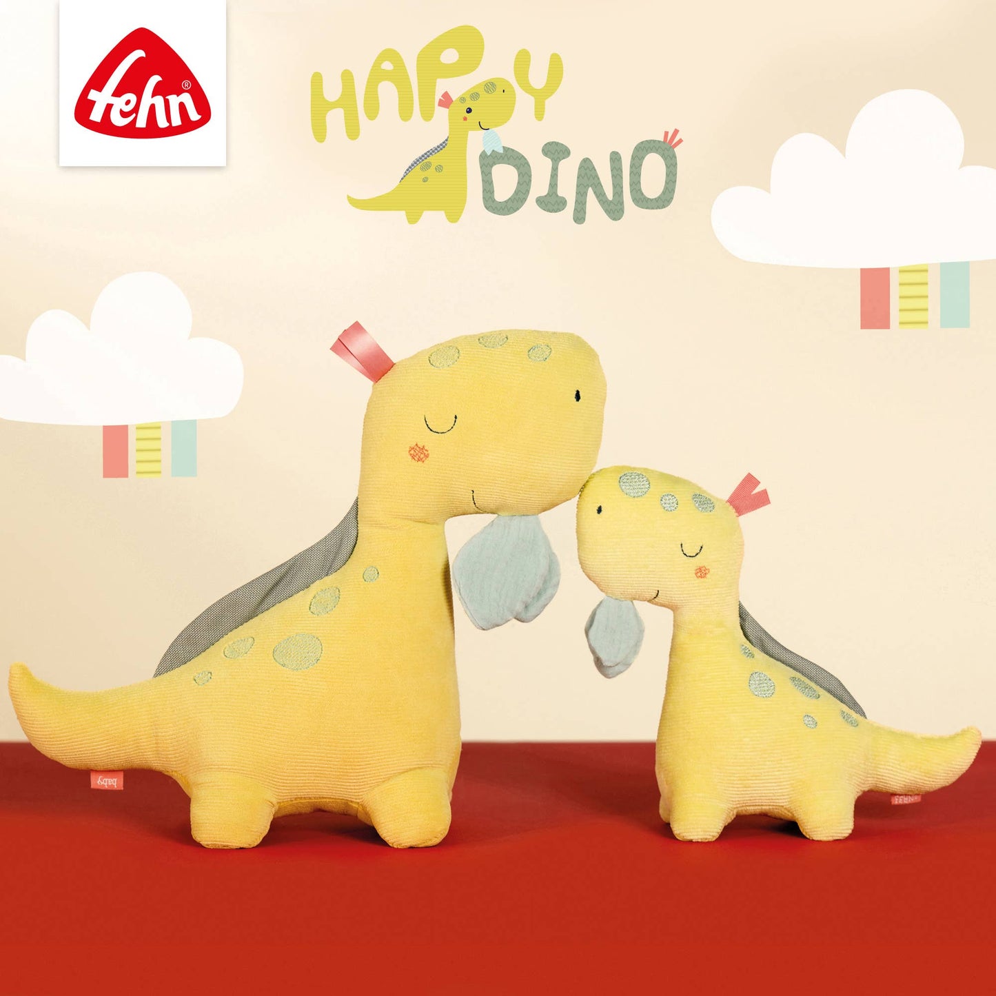 Happy Dino kinderwagenketting - mobiele ketting om op te hangen