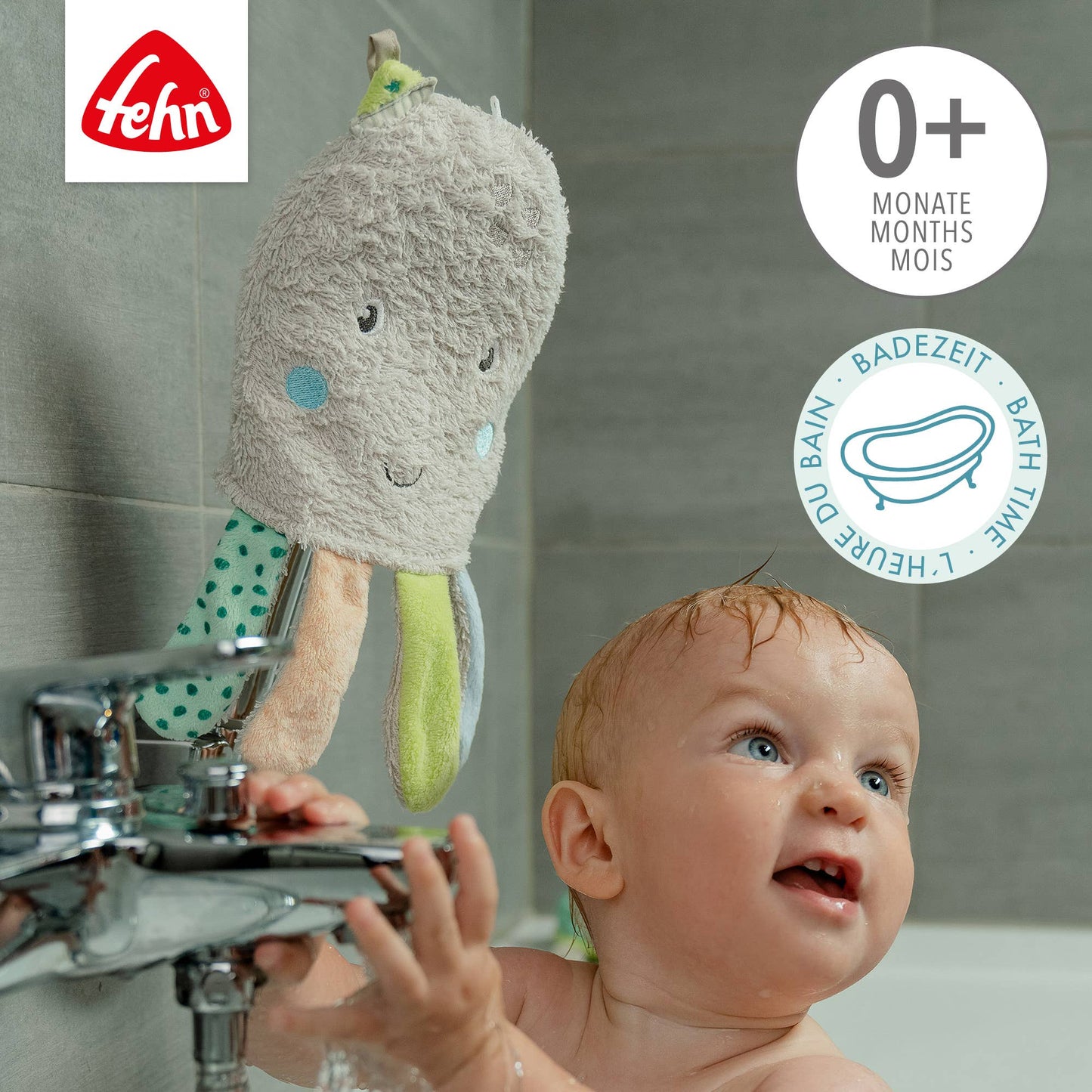 Octopus washandschoen - washandje met dierenmotief