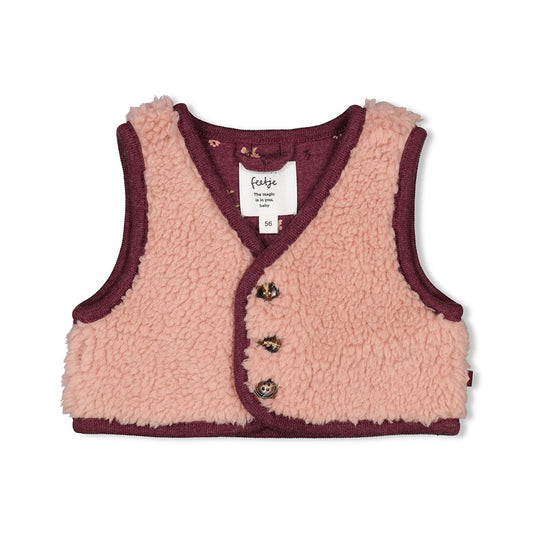 Feetje - Bouclé gilet - Blooming Meadow