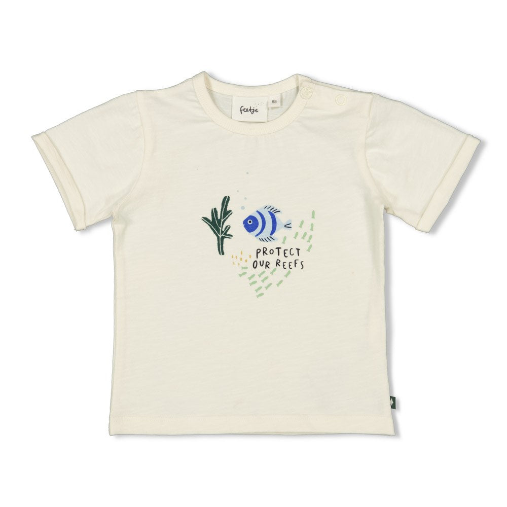Feetje - T-shirt - Protect Our Reefs Offwhite