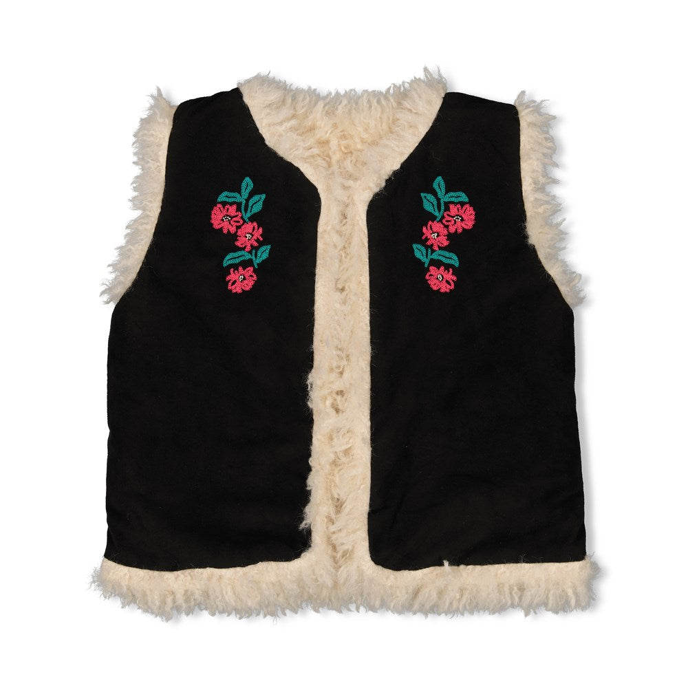 Jubel - Omkeerbaar gilet suède look teddy - Girls Club