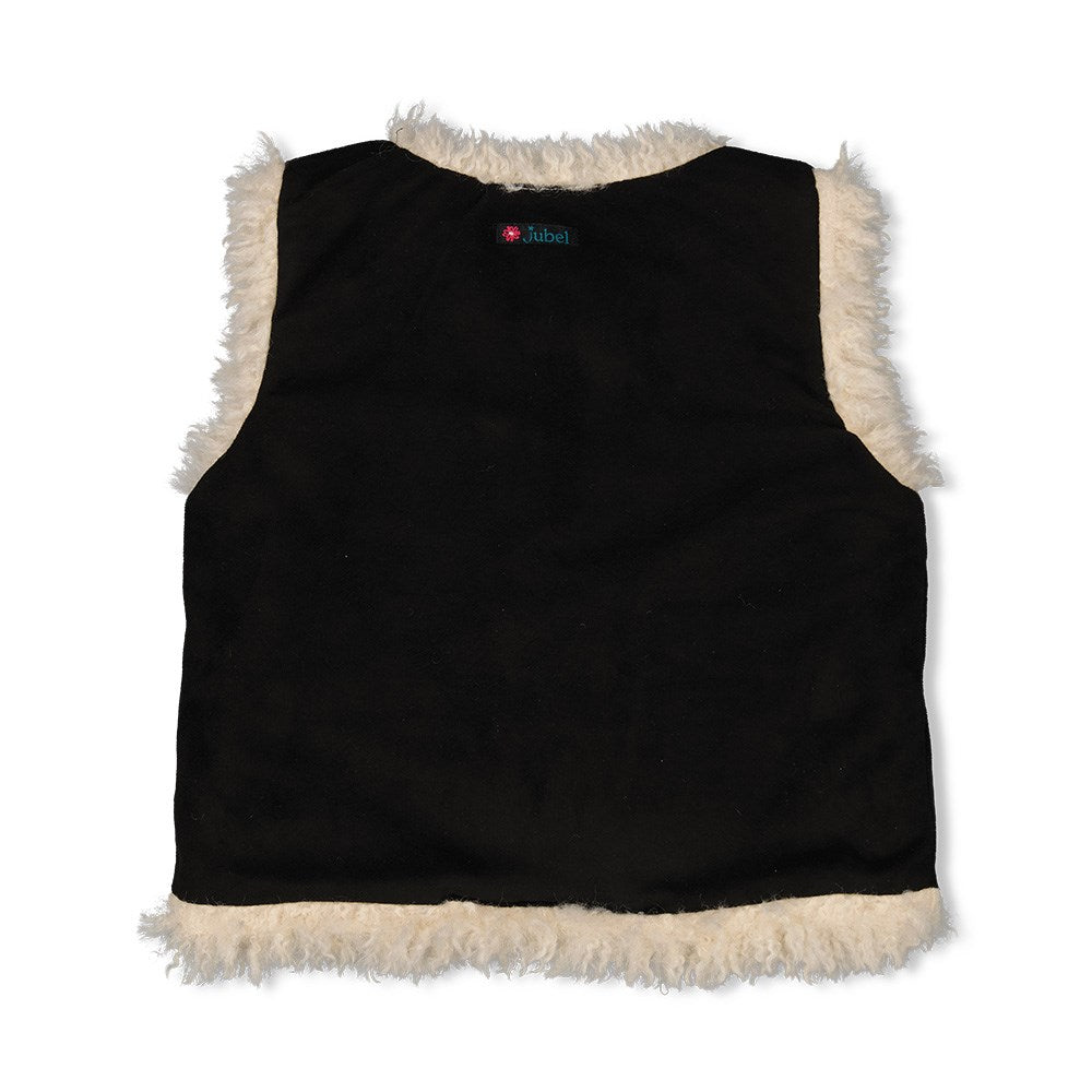 Jubel - Omkeerbaar gilet suède look teddy - Girls Club