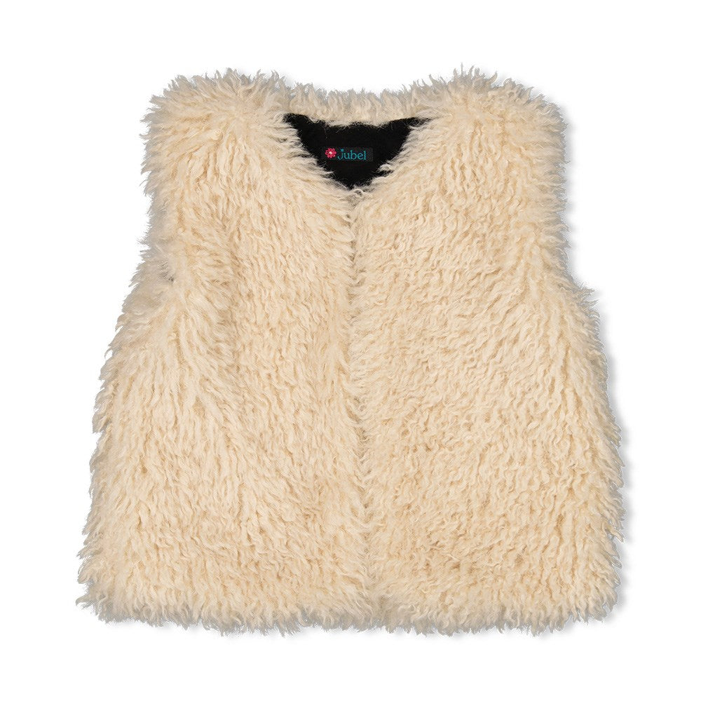 Jubel - Omkeerbaar gilet suède look teddy - Girls Club