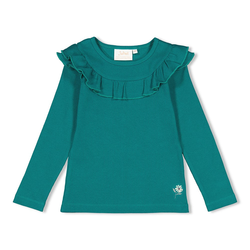 Jubel - Longsleeve ruches - Girls Club - Teal