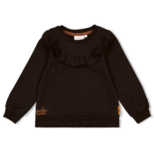 Jubel - Sweater ruches - Color Me Panther - Zwart